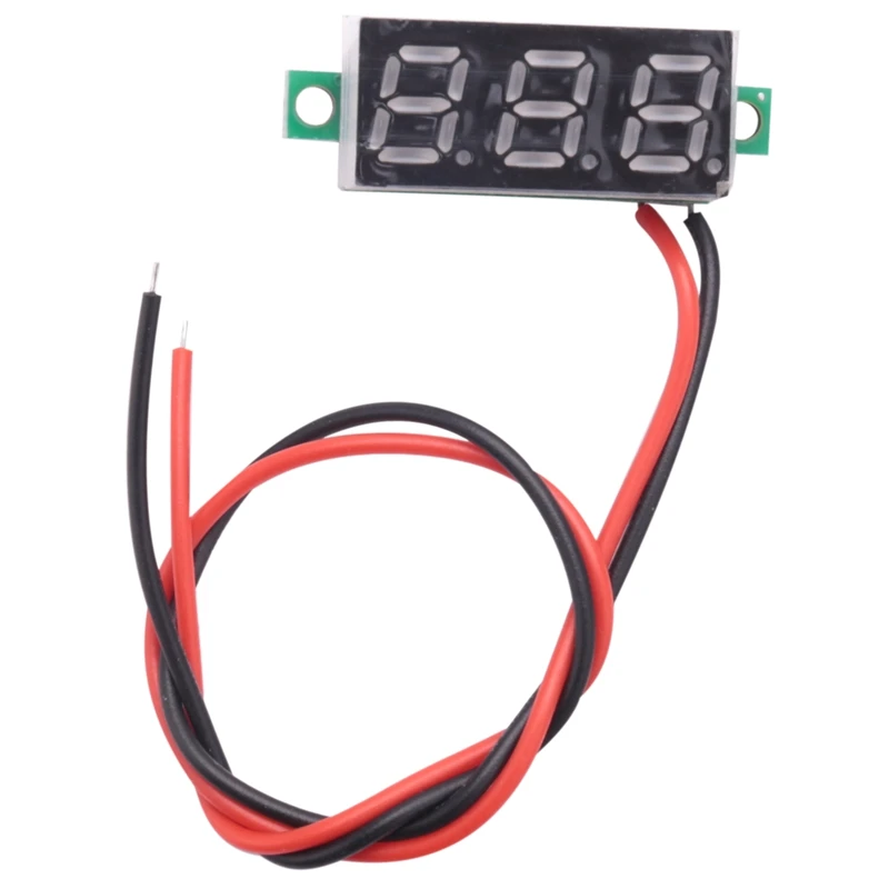 

5Pcs Mini Digital DC Voltmeter 0.28 Inch Two-Wire 2.5V-30V Mini Digital DC Voltmeter Voltage Tester Meter 5 Colours