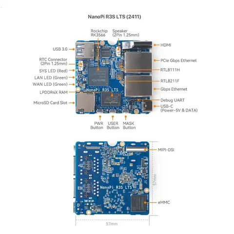 Geekdiytime NanoPi R3S LTS мини-плата разработки