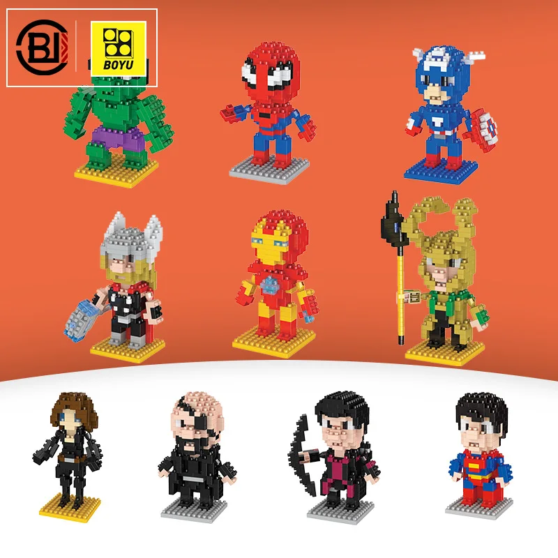 

Строительные блоки Мстители Железный человек Халк Тор одинсон Черная пантера маленький строительный блок совместимый строительные игрушк...