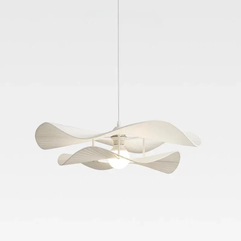 Современная люстра из белой ткани потолочный светильник ваби-саби шляпа