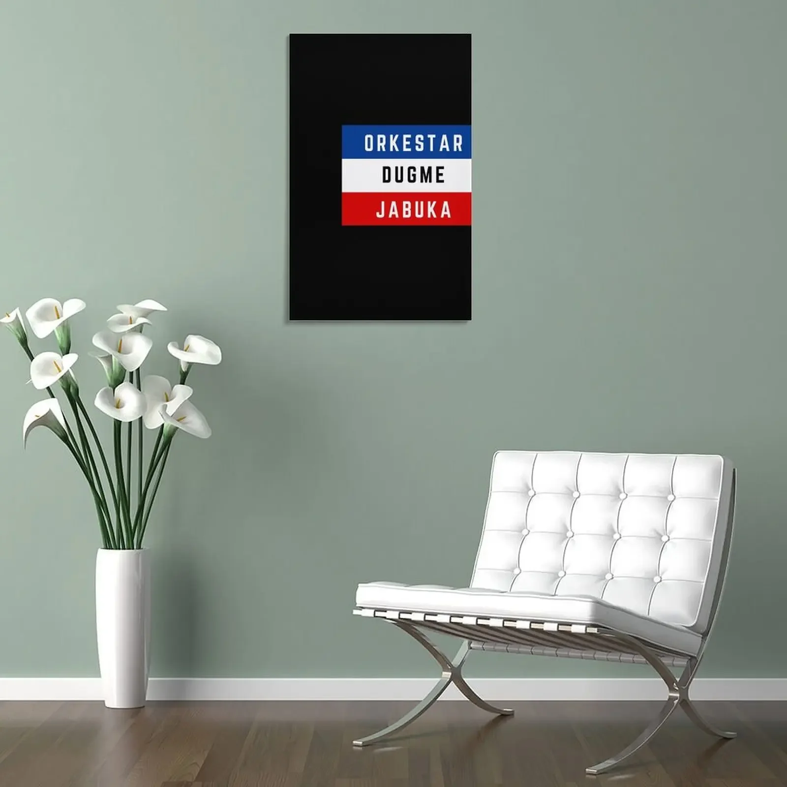 Югославиский флаг - Бижусело Dugme Plavi Orkestar Crvena Мяuka Balkan Картина на холсте Украшение