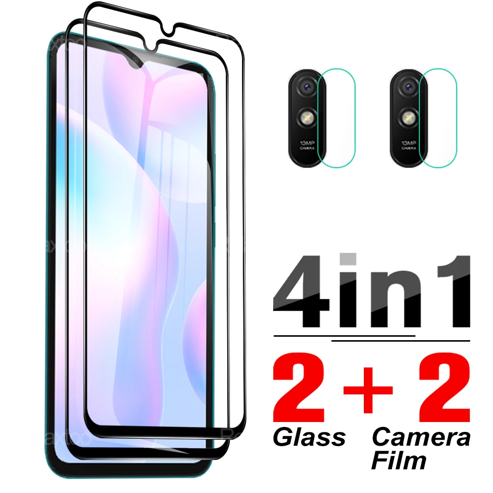 

4IN1 Glass Screen Protector Camera HD For Xiaomi Redmi 9A 9C 9CNFC NFC 9T 9 A C T On For Redmi9A Lens Protective Film M2006C3LG