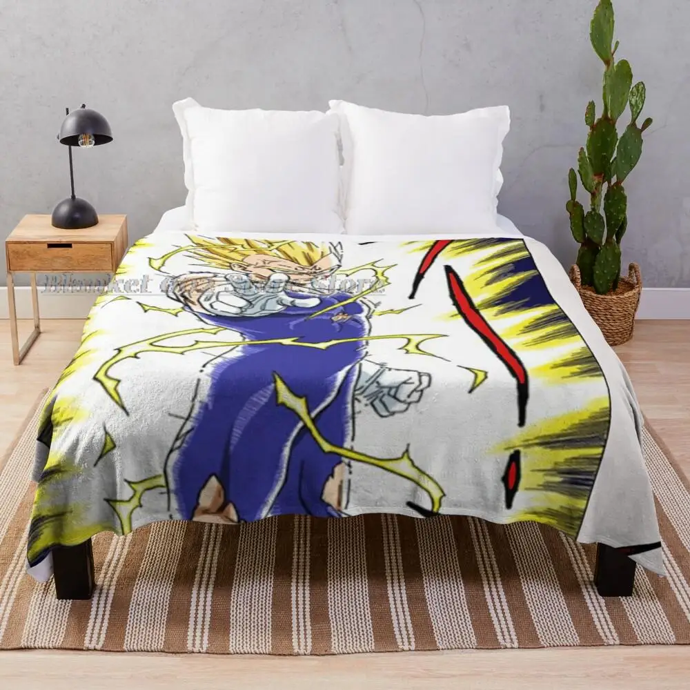 

Vegeta Majin (Manga) For Couch Plaid With Tassels Sofa Blanket Thread Knitted Blanket Cute Blanket Throw Blanket
