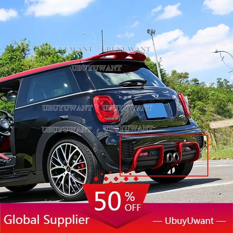 

For JCW Rear Bumper Diffuser For Mini F56 JCW Style Carbon Fiber /FRP Rear Diffuser Trim (Replacement)