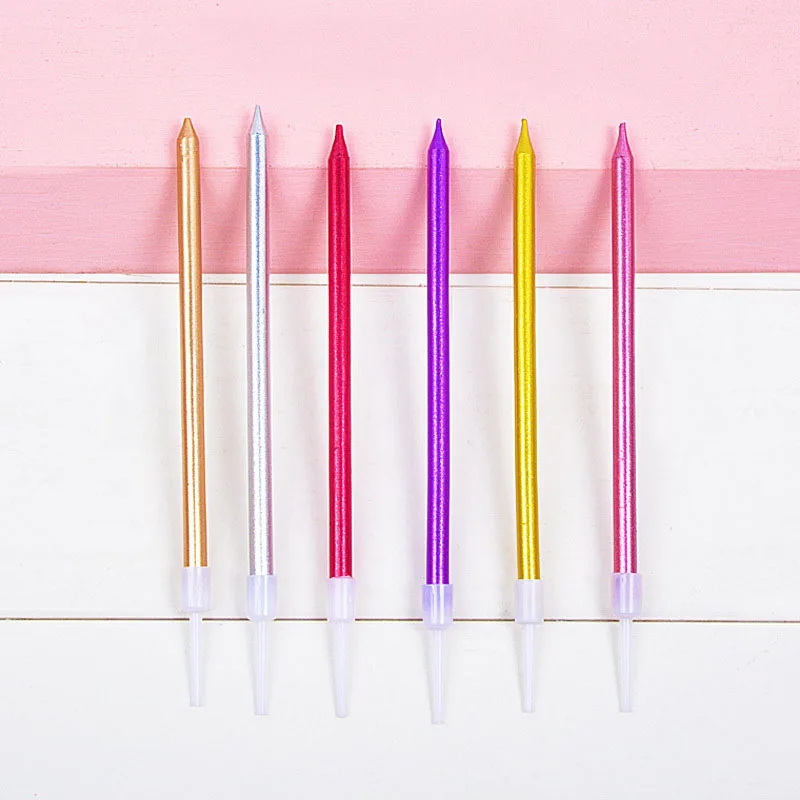 

Birthday Candles Long Pencil Candle Birthday Decor Party Supplies Wedding Deco Cake Topper Christmas Decoration Party Supplies