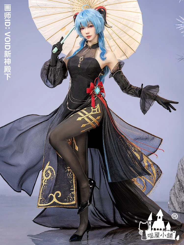 

Аниме игра Genshin Impact Ganyu бездна потери Чонсам сексуальное приталенное платье униформа Косплей Костюм Хэллоуин Карнавал женщины 2023New