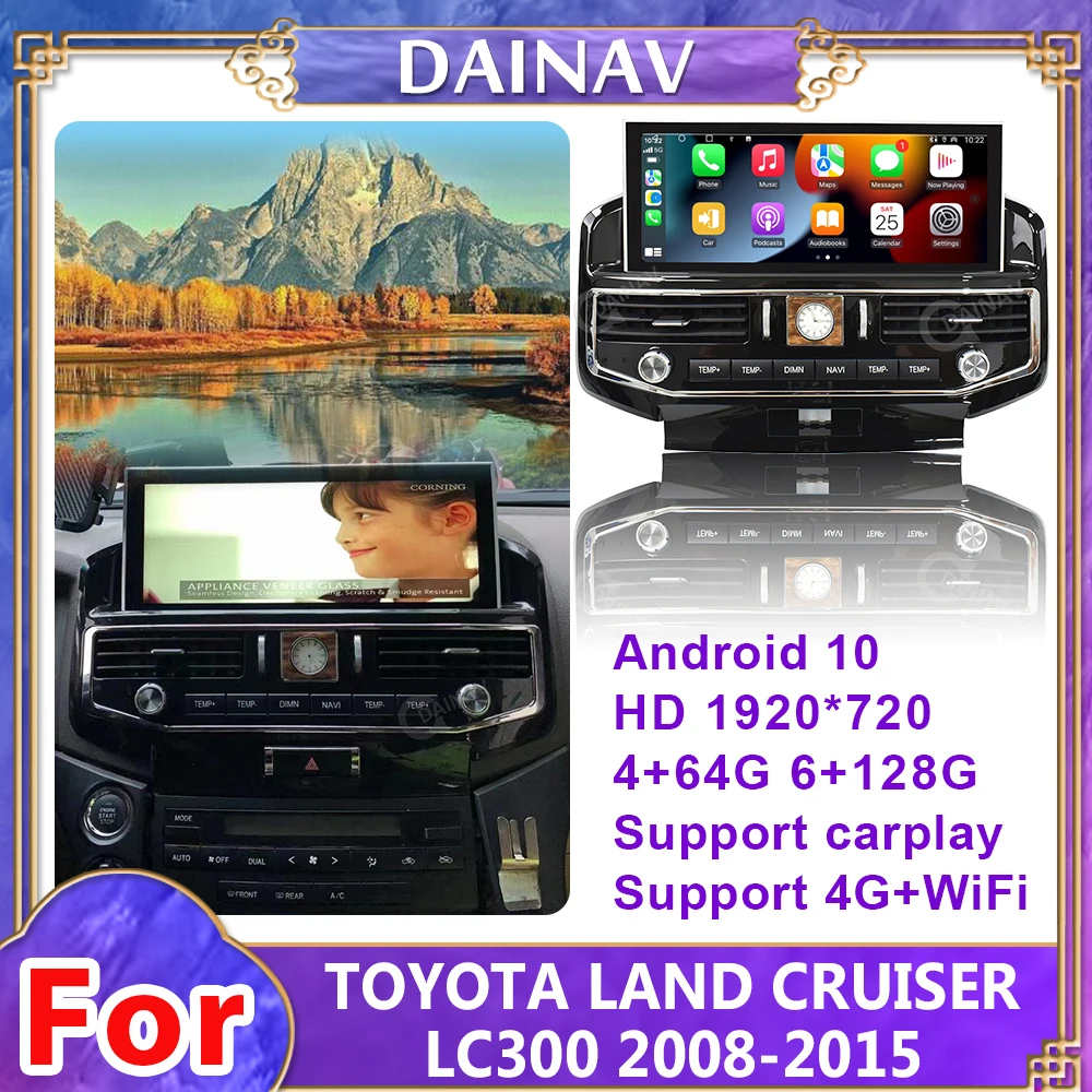 

12.3 inch Android Radio For TOYOTA LAND CRUISER LC300 2008-2015 audio Car Stereo 128GB Multimedia Player GPS Nagavition WiFi