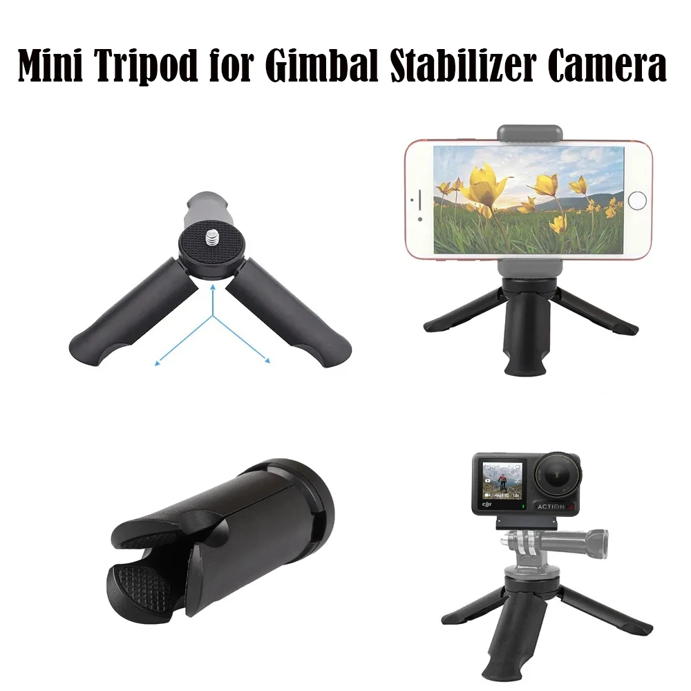 

Mini Tripod for DJI Action 4 Camera Handheld Gimbal Stabilizer Holder Stand for Gopro 12 11 Insta360 Go3 FeiYu Zhiyun SLR Camera