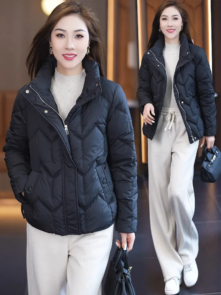 Короткий пуховик с хлопковой подкладкой верхняя одежда для женщин новинка зимы