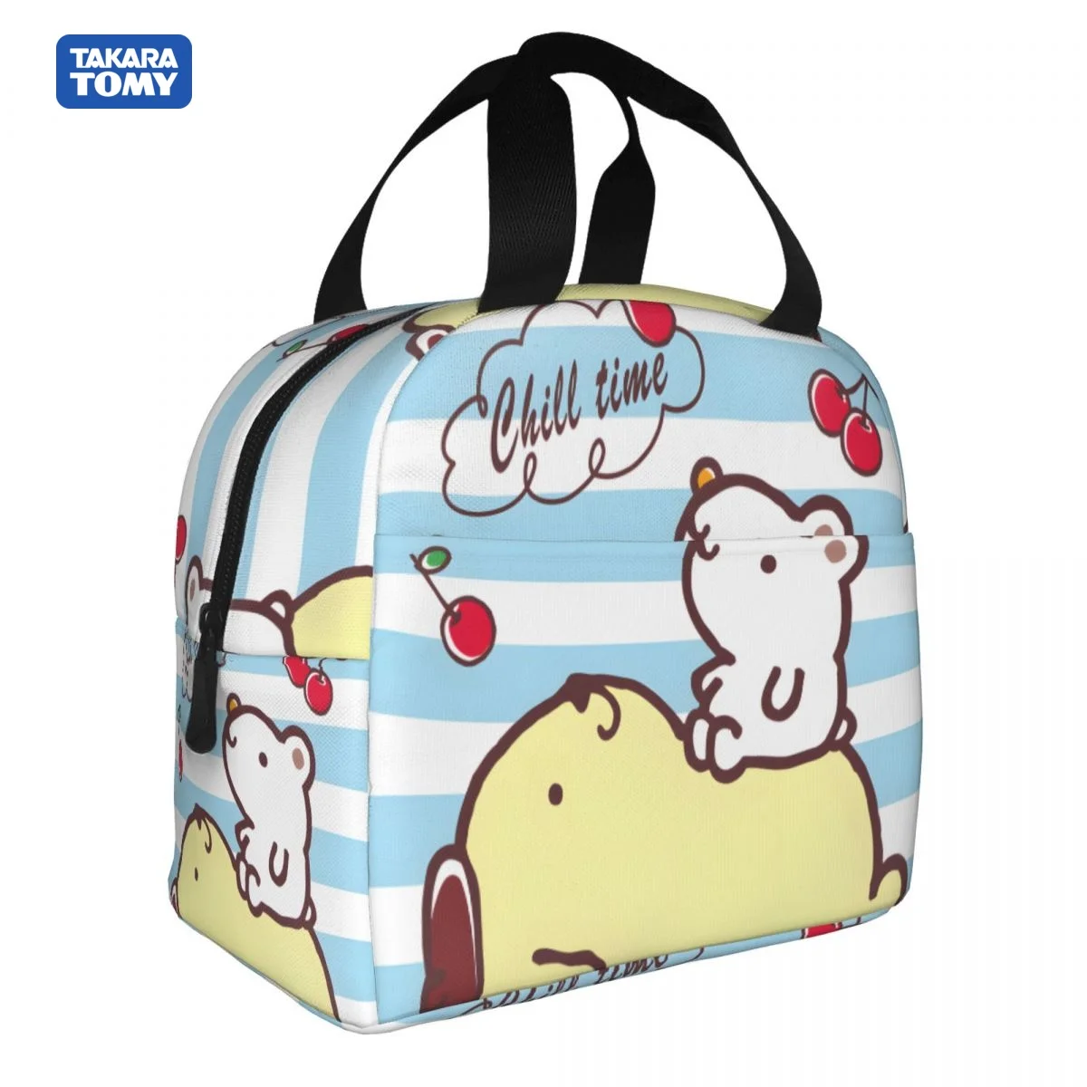 

Sanrio Kawaii Pompompurin изолированная сумка для ланча для школы, Детская офисная сумка для ланча, портативный термальный охладитель, Ланч-бокс, сумка в подарок