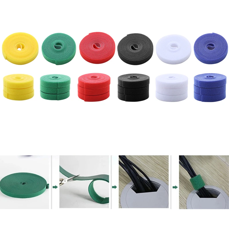 

1/3 Rolls Nylon Plant Bandage Velcro Tie Adjustable Plant Support Reusable Fastener Tape For Home Garden Accessories 2m