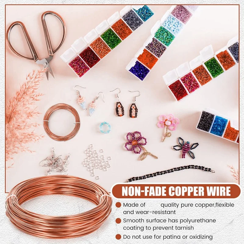 8 калибра 100 футов чистая медная проволока для изготовления ювелирных изделий