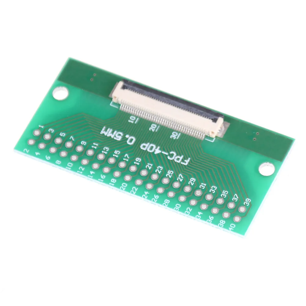 

Двусторонняя плата преобразователя 0,5 мм FFC FPC на 40P DIP 2,54 мм PCB, плата адаптера, пластина гнезда, коннектор печатной платы 5,5*2,6 см, аксессуары