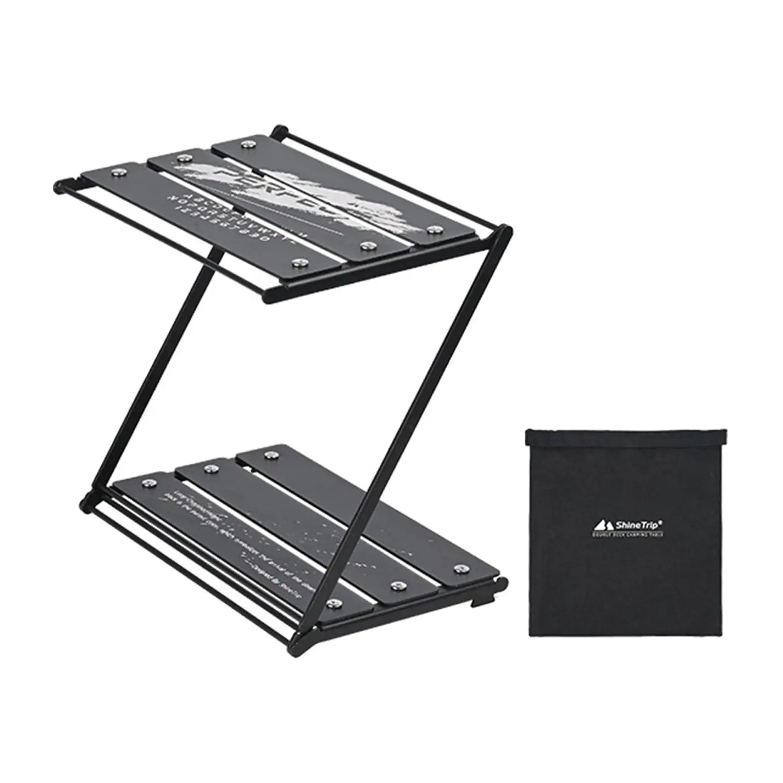 Уличная стойка для хранения кемпинга портативная настольная двойная складная