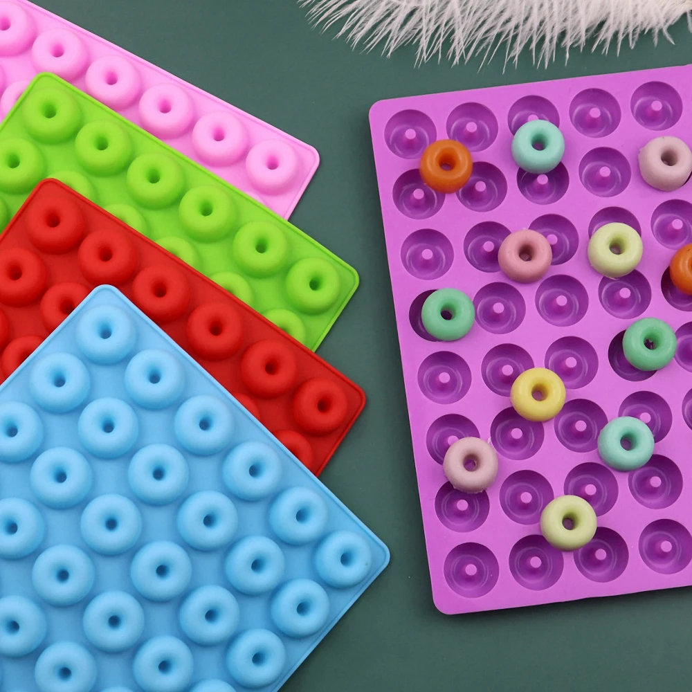 

48 Even Donut Silicone Molds for Pastry Non-Stick Donut Baking Pan Cake Decoration Tools Tray Biscuit Bagels Muffins Maker