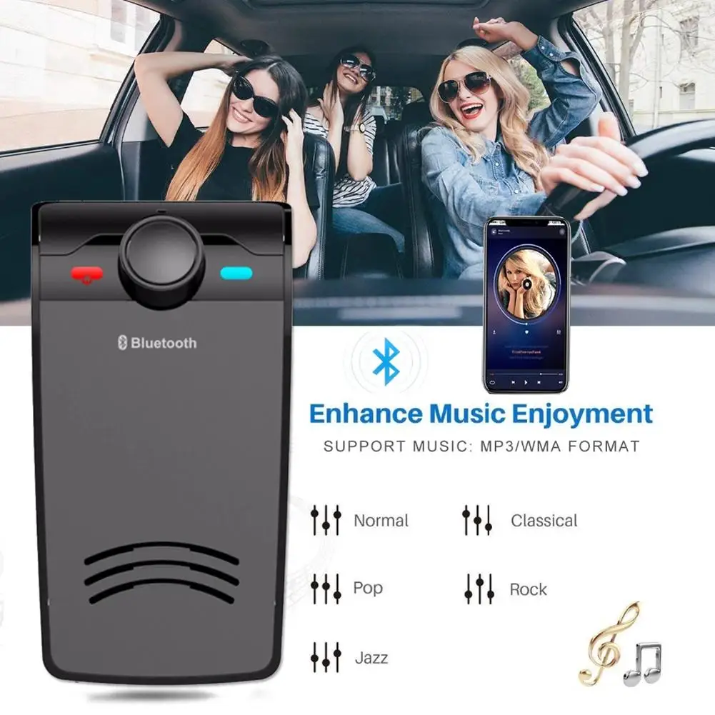 

Солнцезащитный козырек автомобильный Bluetooth-совместимый комплект с задней застежкой громкой связи воспроизведение музыки Built-in динамик BT828