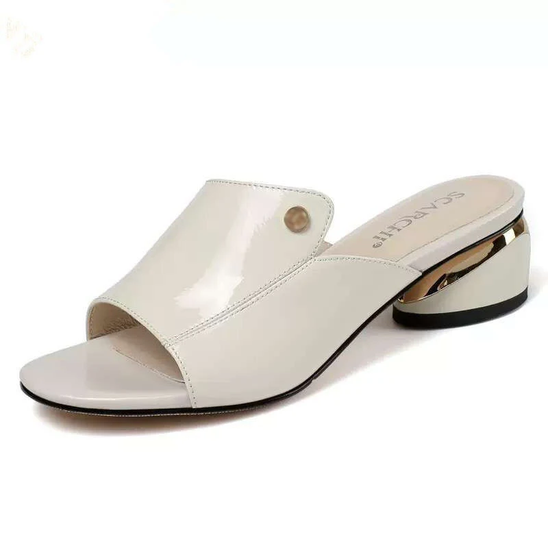 

2022 Women's Shoes High Heels Soft Synthetic Leather Women's Shoes Fashion High Heels Comfortable Sandals Red Summer