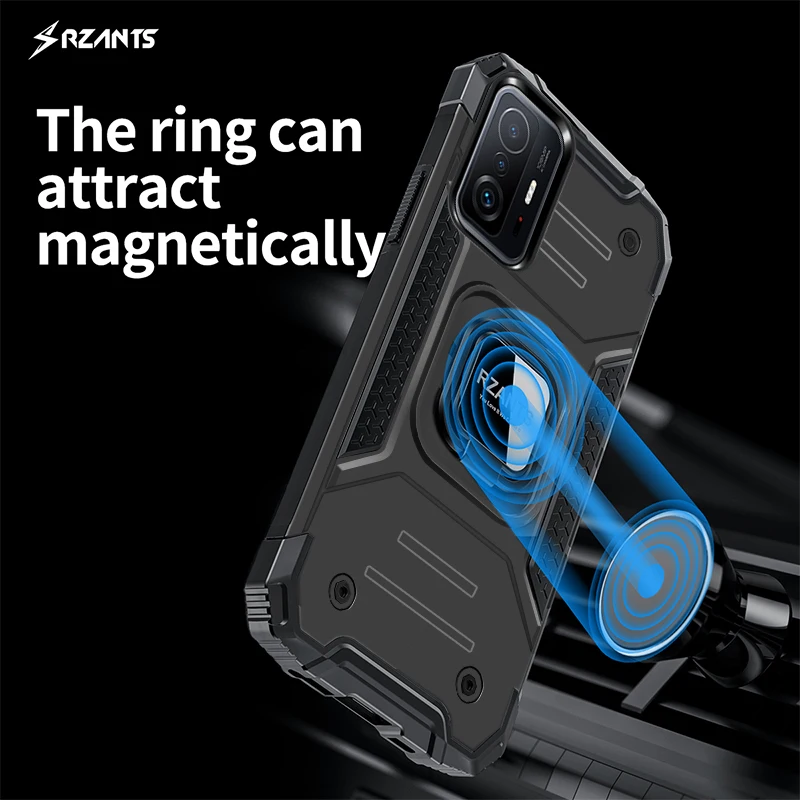

Rzants For Xiaomi Mi 11T/ 11T Pro Hard Case [King Kong]Shockproof Ring Stand man Back Cover Phone Casing