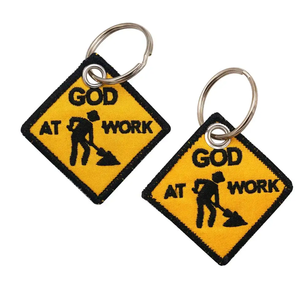 

Брелок God At workвышитый с брелоком