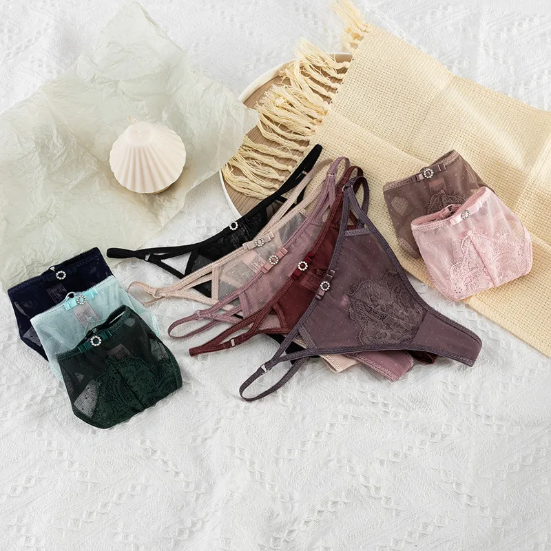 

Sexy Lace Thong Seamless Women Underwear Fashion New Transparent Low Rise Slip Femme T-back String Panties Ladies Lingerie Tanga
