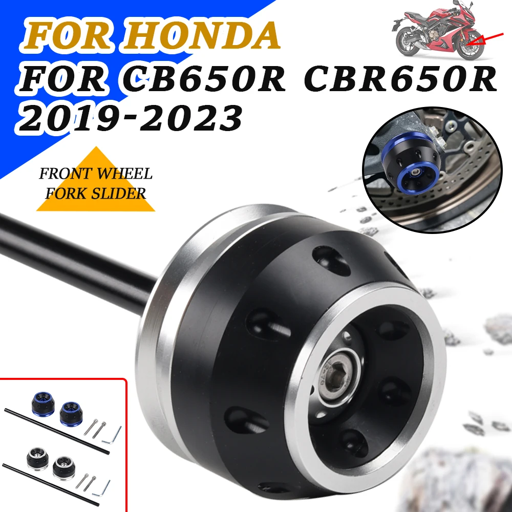 

Motorcycle Accessories Front Axle Fork Crash Slider Wheel Hub Protector Pads For Honda CBR650R CB650R CBR 650R CB 650R 2019 2020