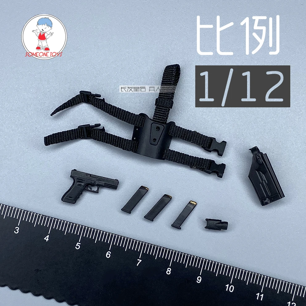

1/12 SoldierStory Leg Holster Model Toy Mini Gun Model for 12" Soldier Figure TBLeague Body Doll Accessory