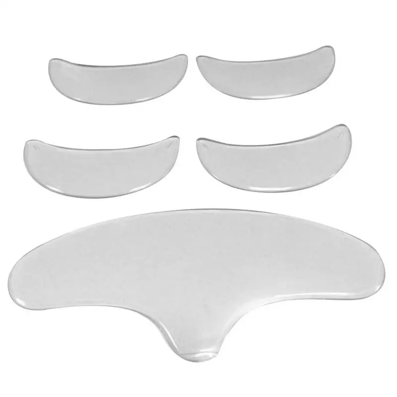 

5 PCS Facial Silicone Patches Reusable Face Wri-nkle Pads Lift M-ask Facial Anti W-rinkle Patches For Smoothing Eye Mouth Or