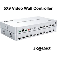 4k60hz 5x9 ultra hd video wall controller support 2x2 3x3 1x5 1x6 1x7 1x8 1x9 tv wall splicer multi monitor splicing processor