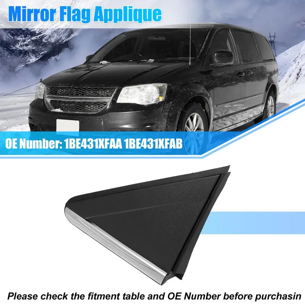 

Car Door Mirror Flag Applique Panel Side Mirror Cover 1BE421XFAB 1BE431XFAA Compatible For Chrysler Dodge