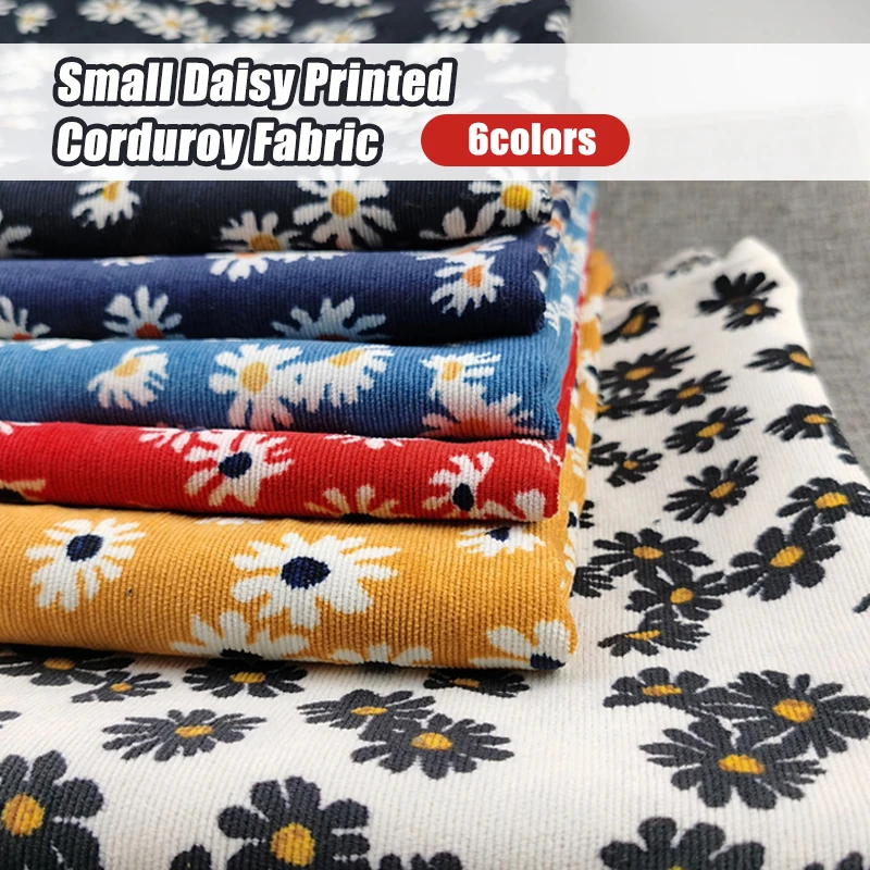 1/2/3 м пасторальный стиль маленькая ткань с цветочным принтом ромашки ретро