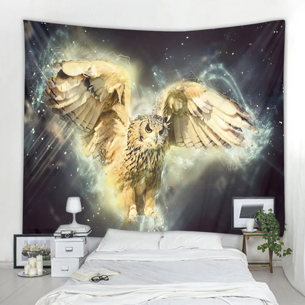 

Flying Owl Colorful Tapestry Decoration Witchcraft Room Home Decor Large Wall Wallpaper