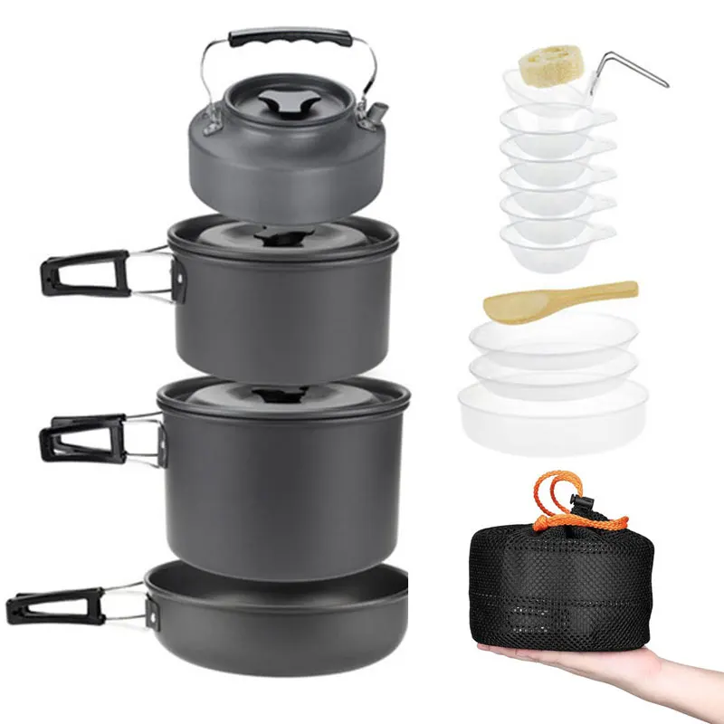 

For For Lightweight 1-5persons Bag Camping Outdoor Cookware And Carrying And Camping With Portable Pan Set Pot Perfect