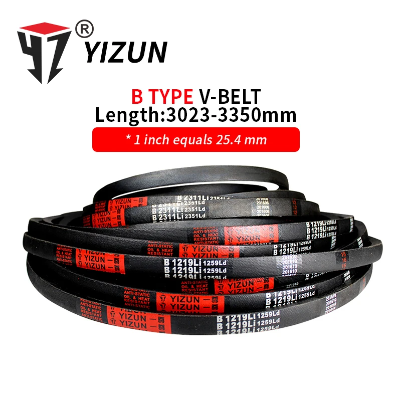 

YIZUN B Type B3023~3350mm Hard Wire Rubber Drive Inner Length Girth Industrial Transmission Agricultural Machinery V Belt