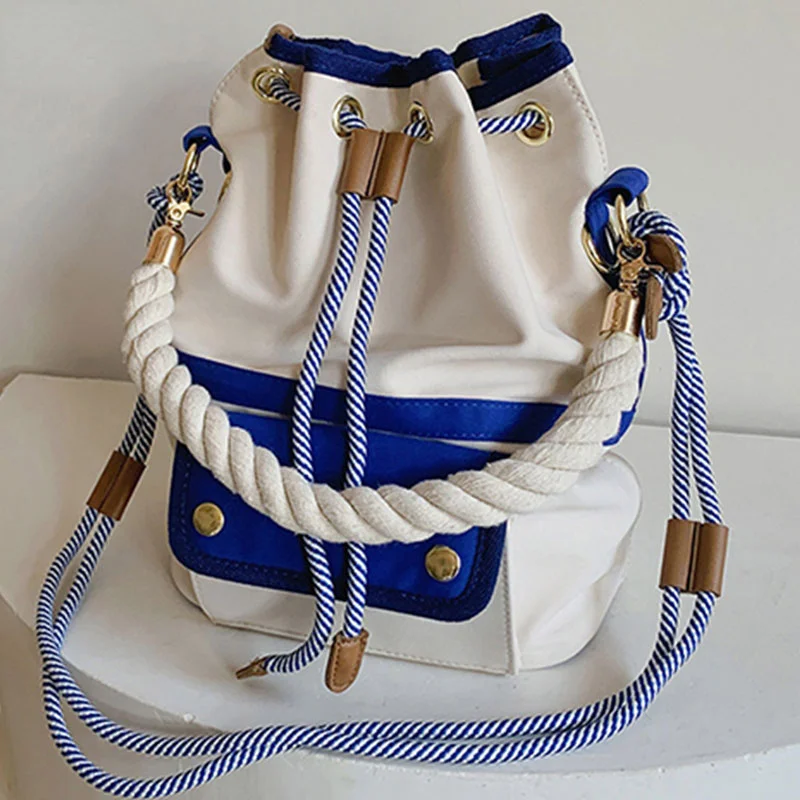 

Женская сумка, модная сумка через плечо, сумка-ведро в японском стиле на шнурке, женская сумка-мессенджер, Повседневная Ретро-сумка 2023