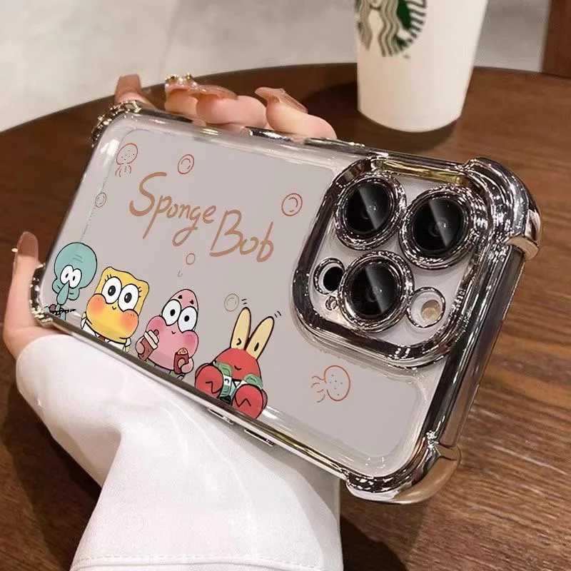Милый чехол с изображением губки героями мультфильмов для Infinix Hot 40i 30 30i 10s 9 Play Smart 8