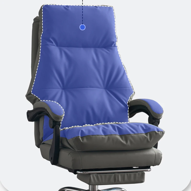 Кресло эргономичное кожаное с откидывающейся спинкой