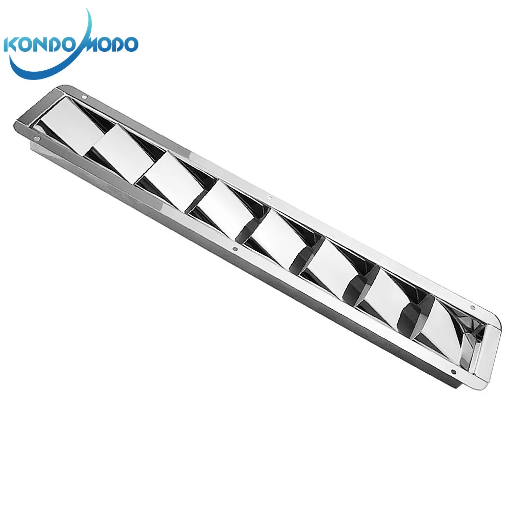 

304 Stainless Steel 8 Slots Boat Marine Air Louver Vent Grille Ventilation Louvered Ventilator Grill Cover Marine Accessories