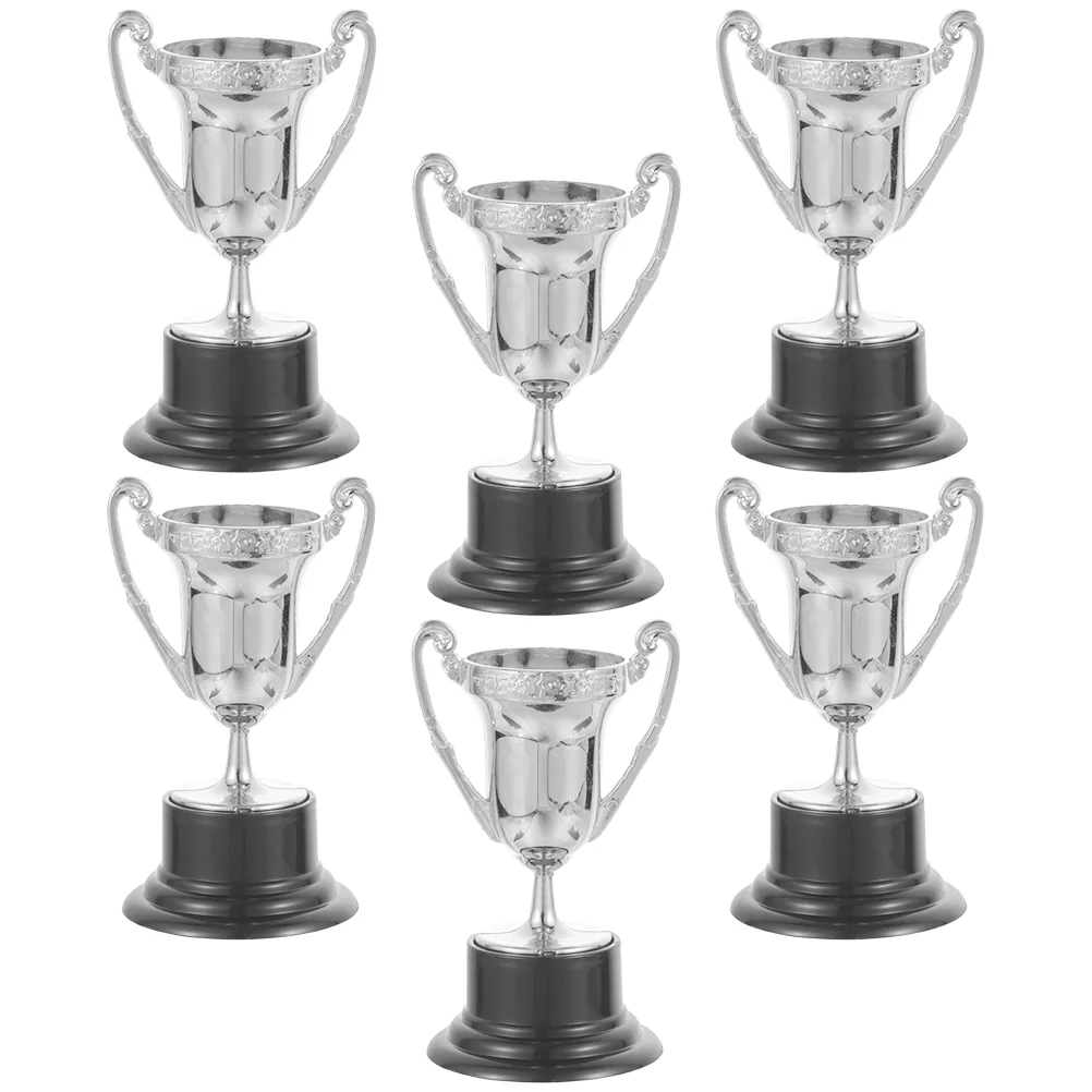 

6pcs Winner Trophy Model Sports Game Trophy Model Lightweight Plastic Trophy Award