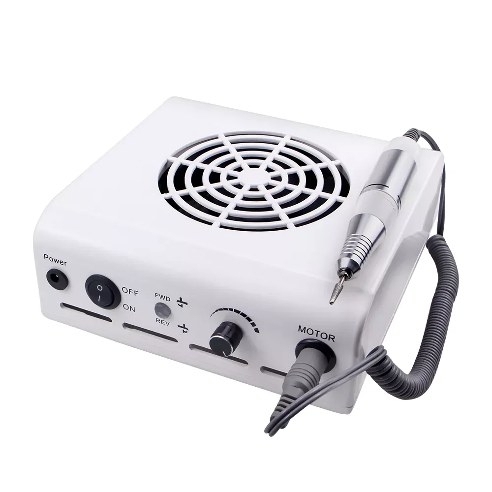 

80W 2-IN-1 35000RPM Nail Drill Machine & Nail Vacuum Cleaner Manicure With Powerful Fan Manicure Pedicure Nail Tools