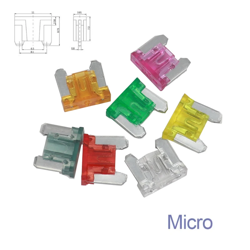 【50-10 шт.】предохранители 32 В Micro2 Mini Small Medium Автомобильный предохранитель 1A 2A 3A 5A 7.5A