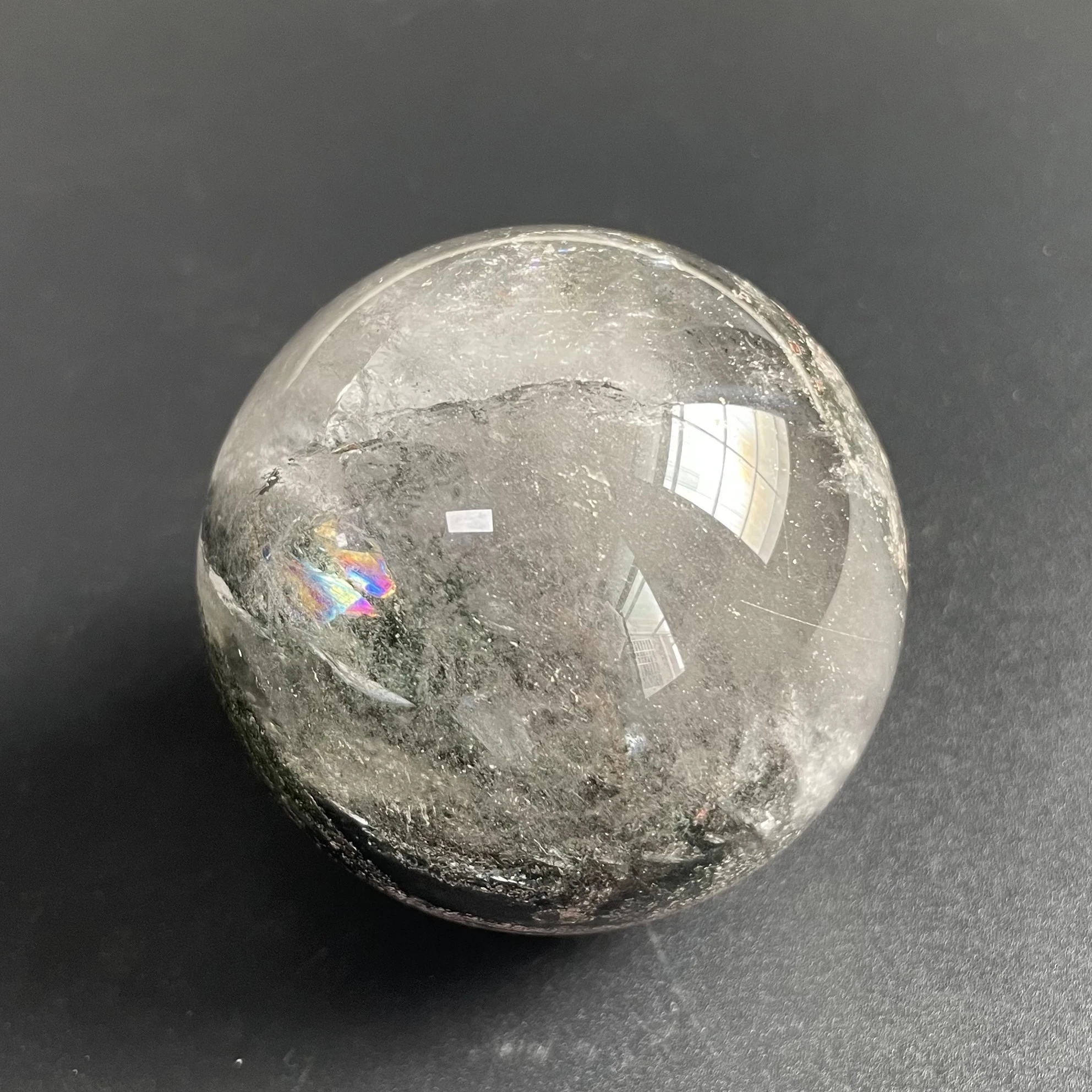 

273g Natural Crystal Ball Green Phantom Sphere Rock Decoration Rough Polished Quartz Stone Healing Y250