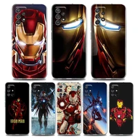 clear phone case for samsung a01 a02 a02s a11 a12 a21 s a31 a41 a32 a51 a71 a42 a52 a72 silicone cover iron man