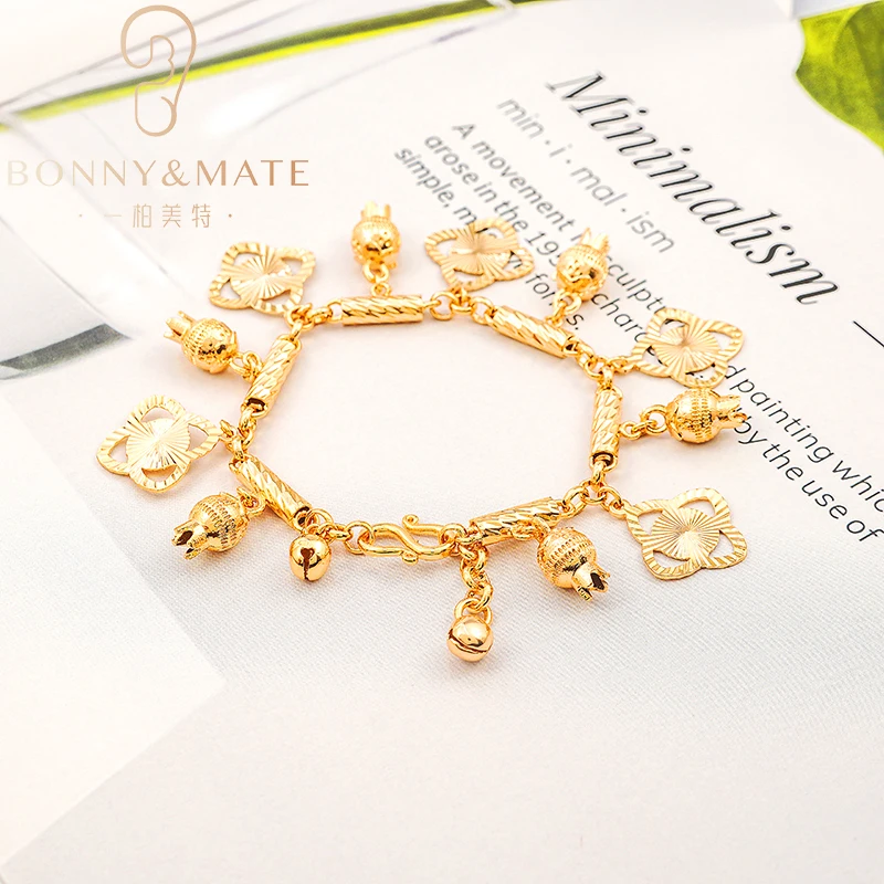 2024 новая модная позолоченная женская цепочка нерегулярный браслет-подвеска