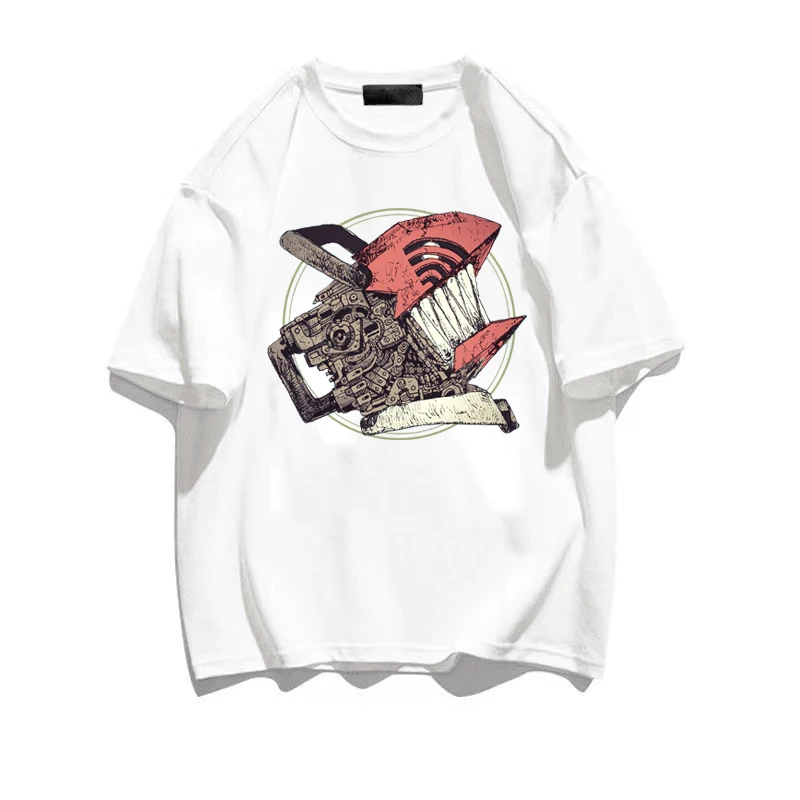 Anime Chainsaw Man Power Demon Skull Graphic T-shirt High Street Comics Collection Tees Unisex Harajuku Ins Style Streetwear