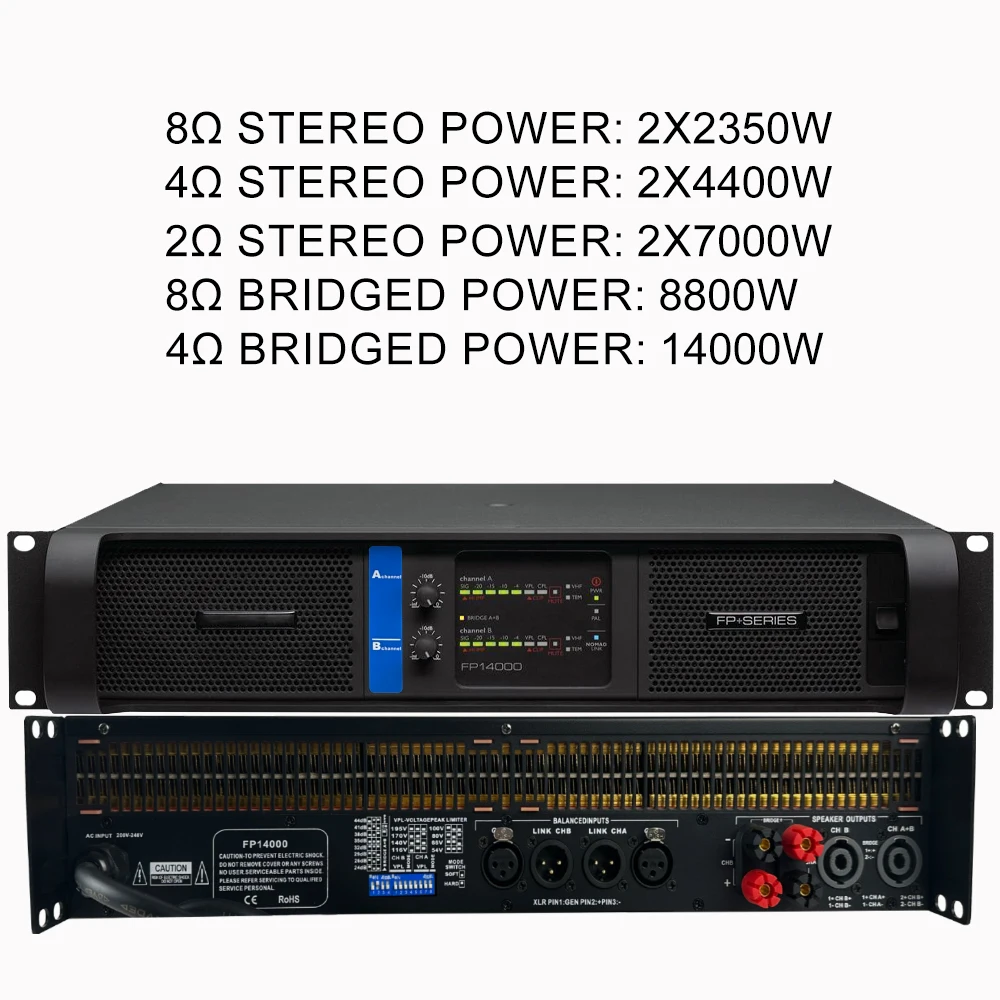 Оригинальный логотип бренда FP10000Q/FP14000Q Профессиональный цифровой усилитель