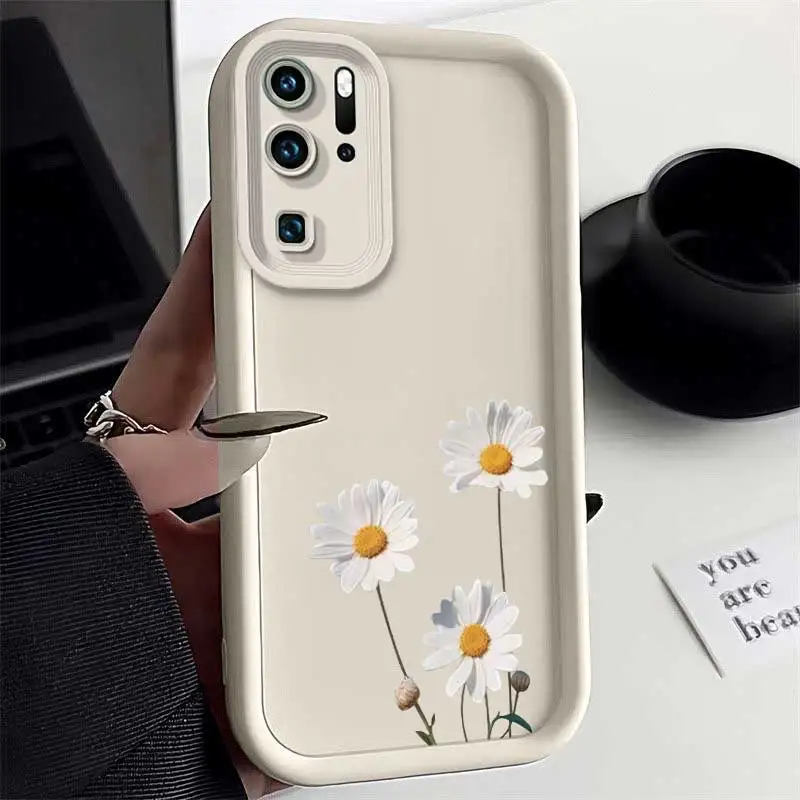 Фото Модный гибкий чехол Daisy Bloom для Huawei P30 Pro с ударопрочными функциями, подходит для P 60, 40, 30, 70 20, 50 Pro lite №1