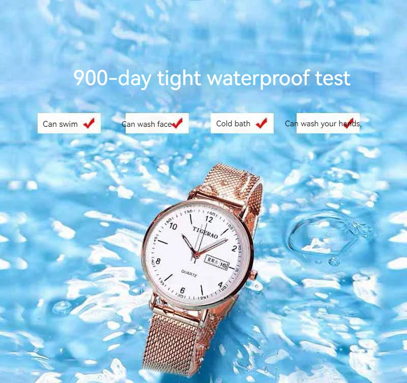Fashion Women Watches Simple Rose Gold Mesh Belt Magnetic Quartz Wrist Watch Luxury Ladies Business Casual Watch