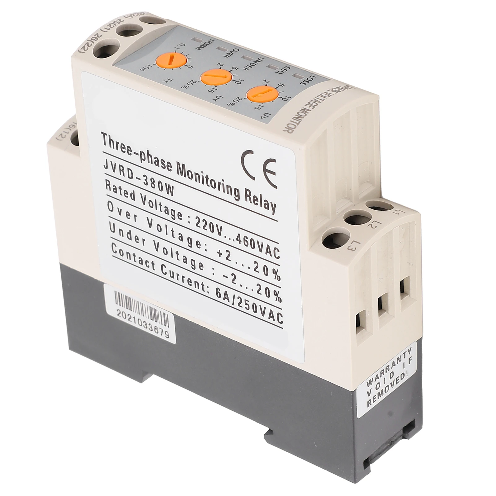 Над под протектором напряжения Регулируемый 3 фазы монитора реле JVRD‑ 380W 380V