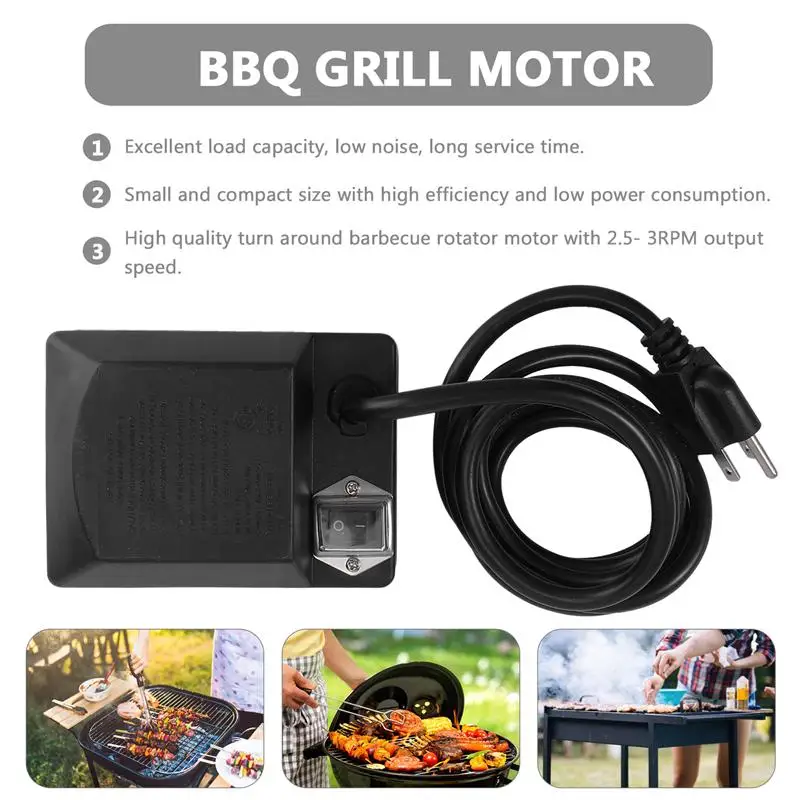 1pc electric barbecue rotisserie motor universal bbq grill motor 2 5 3rpm rotary max 15kg output force us plug eu plug free global shipping