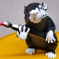 modern art banks love mouse street art black and white mouse statue with color box creative resin crafts home decoration